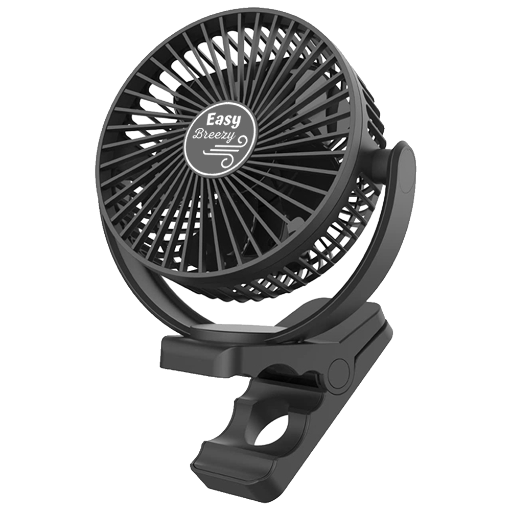 Ezy-clip on fan black with grey